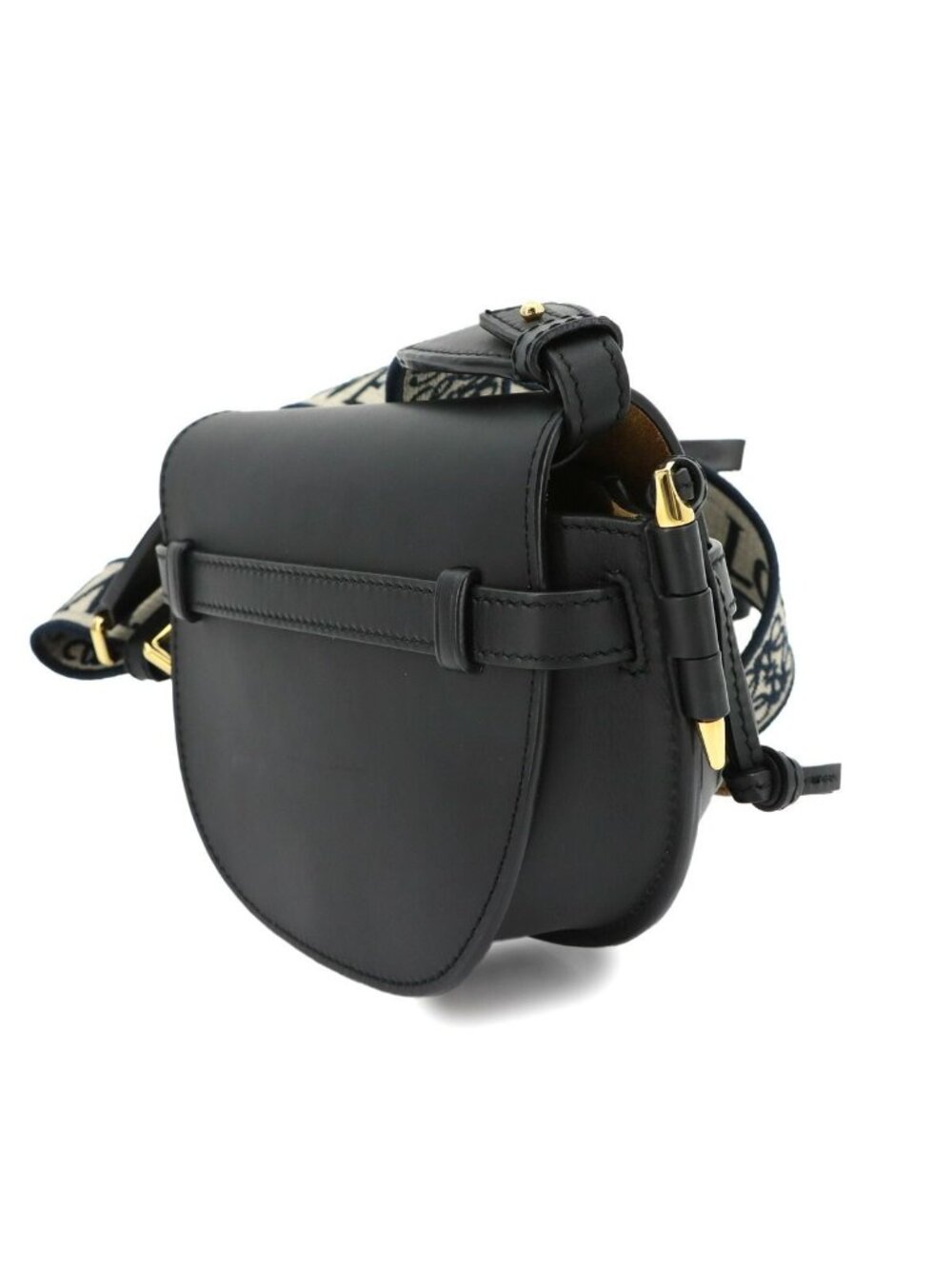 ★SOLD★ Loewe Gate Dual Mini Shoulder Bag Leather Black Gold - Picture 4 of 10